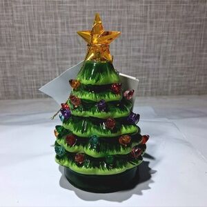 Mr. Christmas CERAMIC TREE mini size GREEN LED BRAND-NEW w/tags 🎄